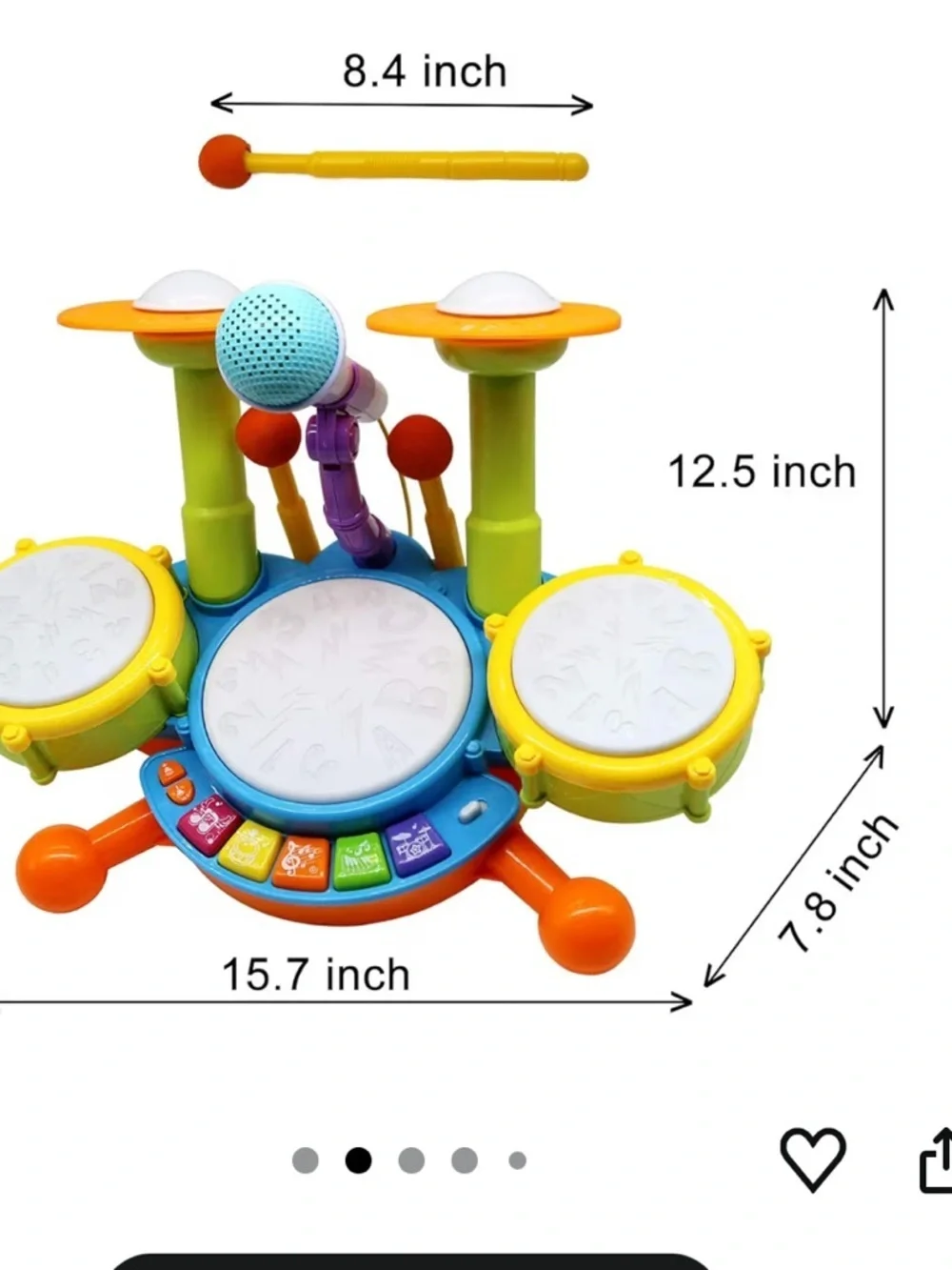 Drum Set for Toddlers, Kids Musical Instruments 072